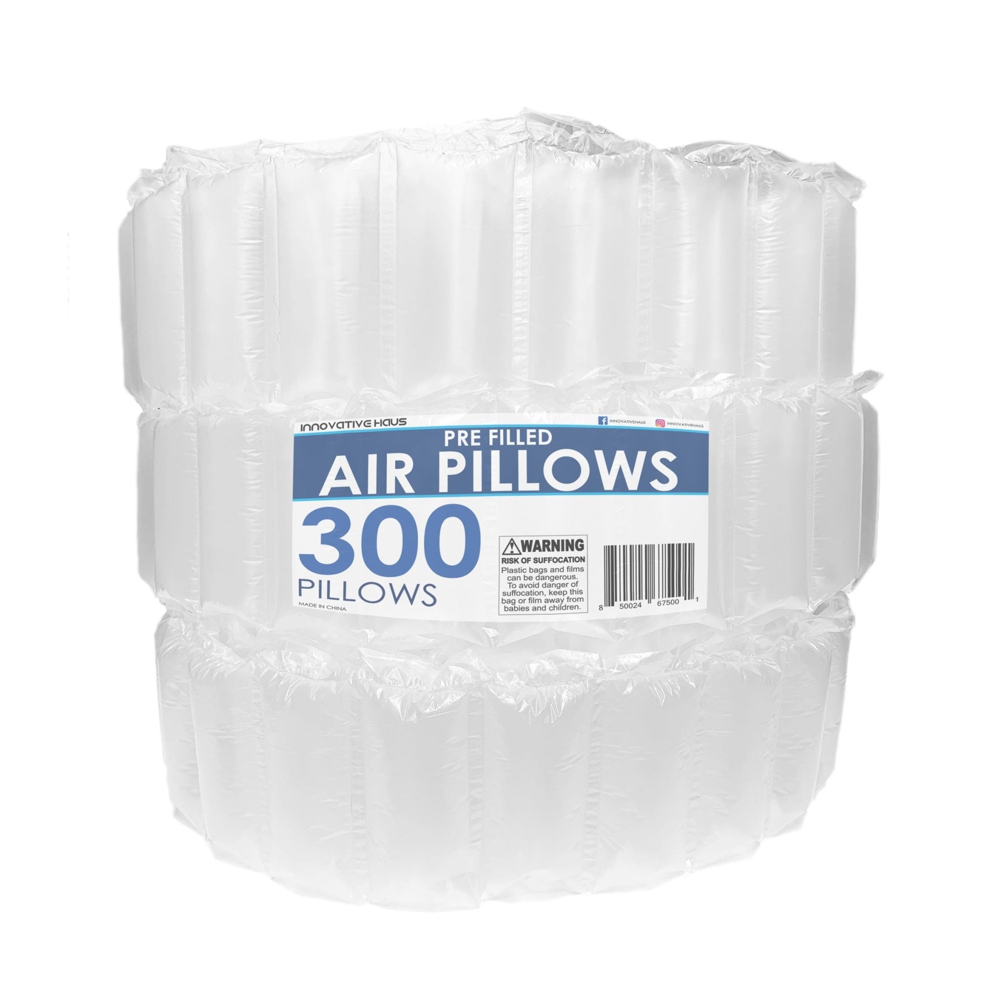 Pre - filled Air Pillows - 4" x 8" - Clear