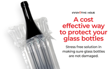 Load image into Gallery viewer, wine shipping sleeves, wine bubble wrap sleeve, wine packing for travel, bottle travel protector, inflatable wine bags
