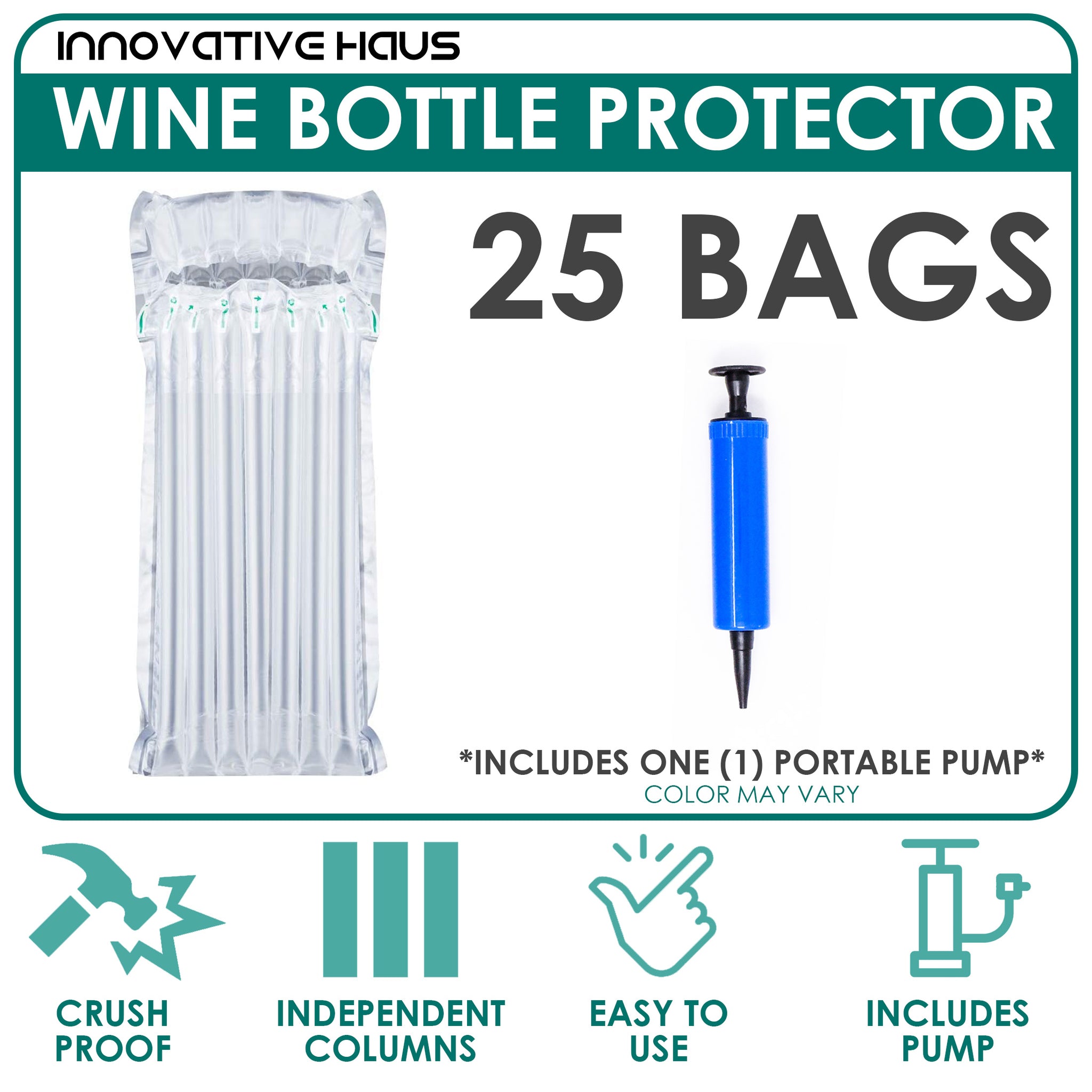  Wine Bottle Protector Bags - Inflatable Air Column