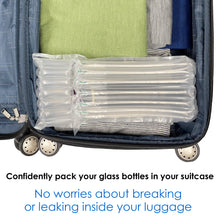 Load image into Gallery viewer, wine bottle bubble wrap, wine bottle packing bags for travel, bubble wrap for wine bottles, wine bottle protector
