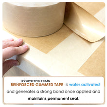 Load image into Gallery viewer, brown kraft paper tape packing tape paper water activated shipping tape reinforced packing tape
