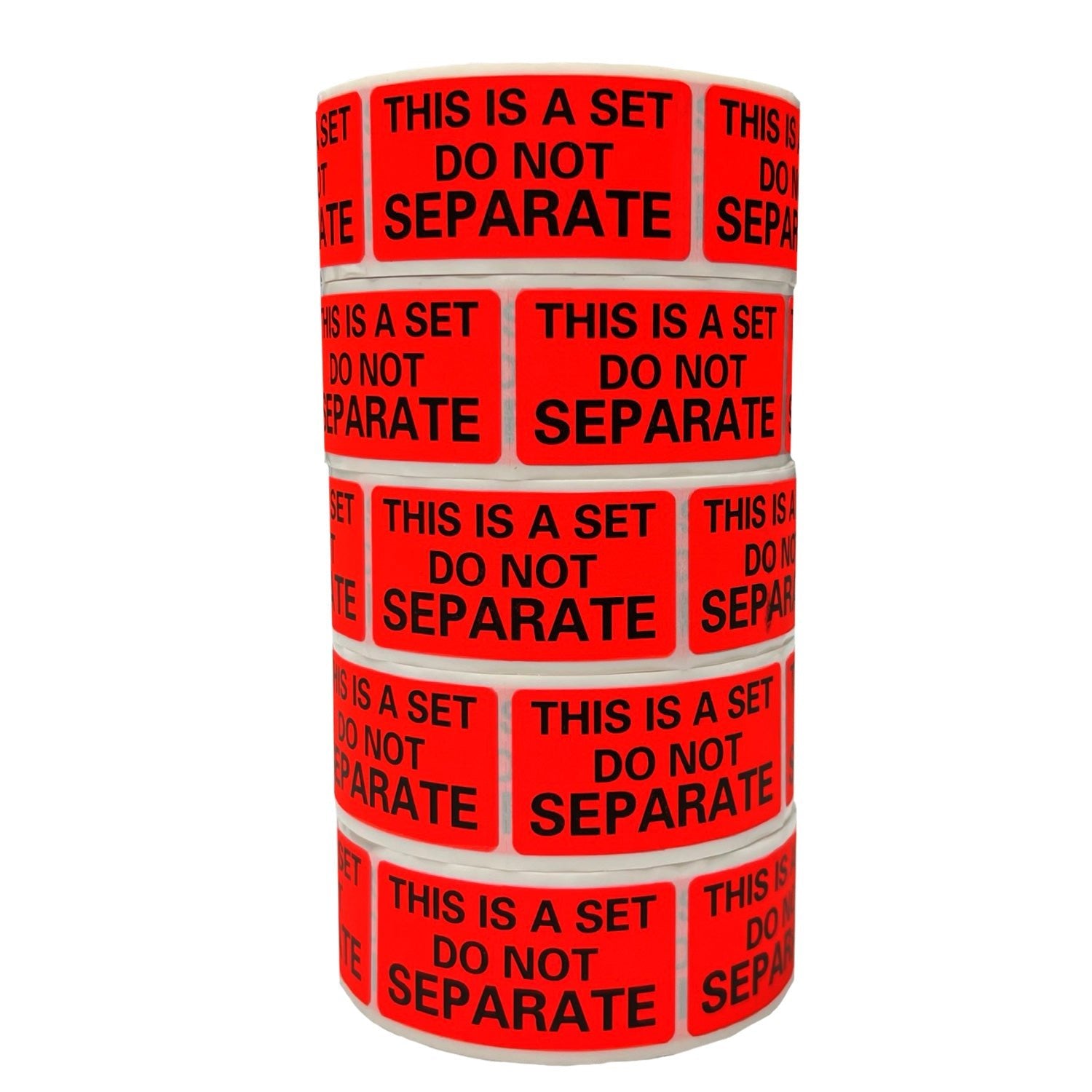 Sold As Set Stickers - Do Not Separate - 1" x 2" - Red