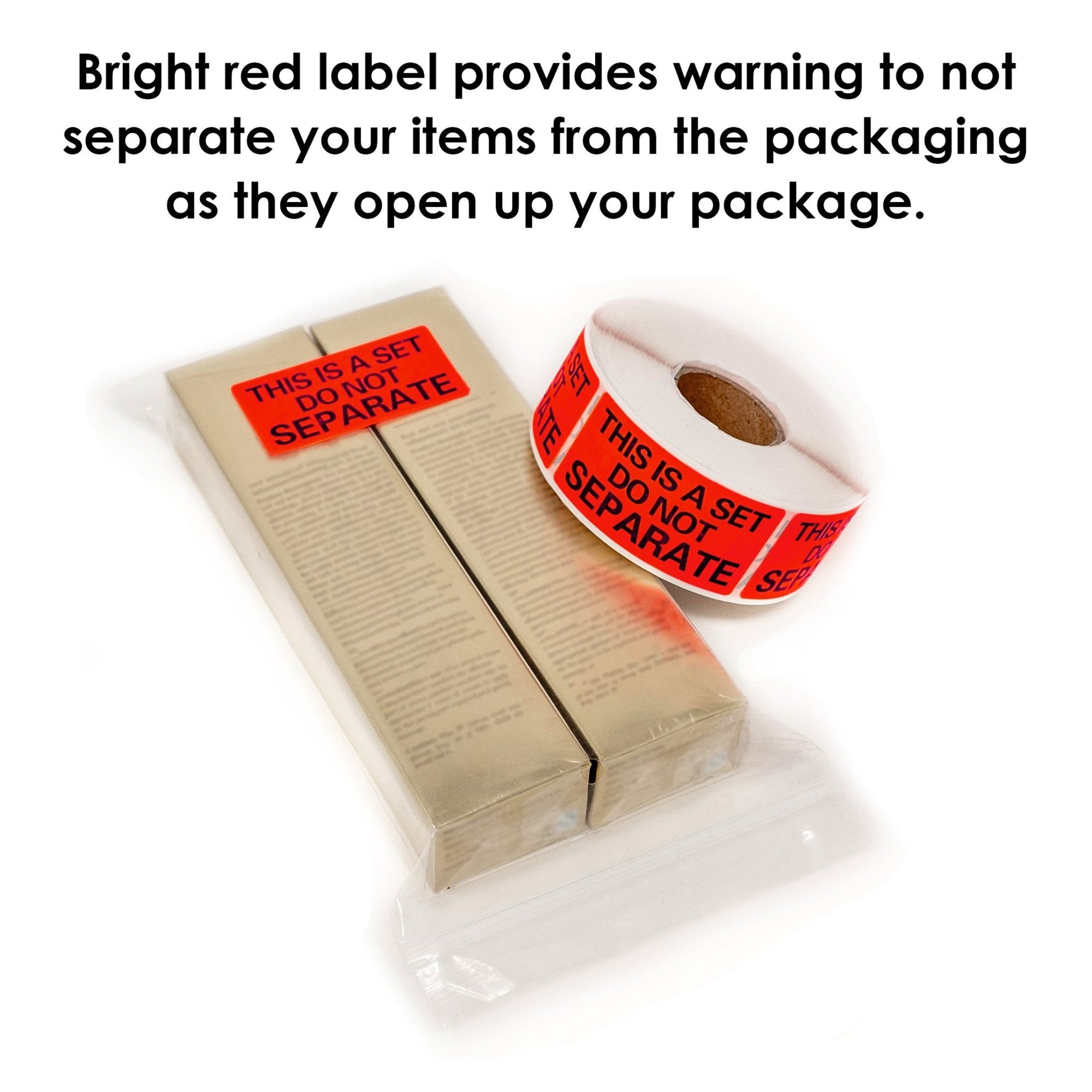 Sold As Set Stickers - Do Not Separate - 1" x 2" - Red