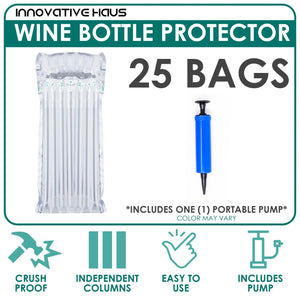 Wine Bottle Protectors for Travel with Handheld Air Pump - Innovative Haus