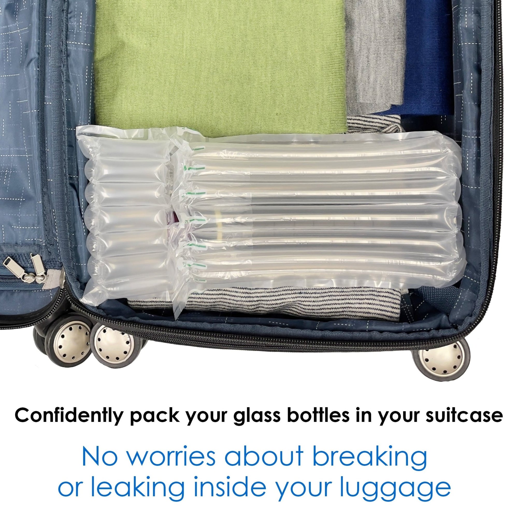Inflatable Wine Bottle Protectors - 9" x 16" - Clear